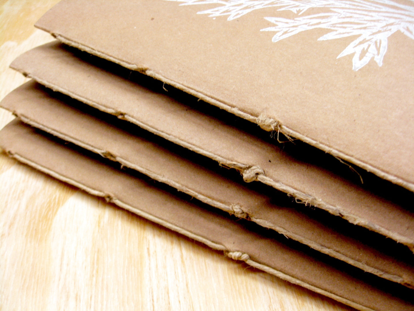 White Wheat - woodblock printed sketchbook journal (6x9")
