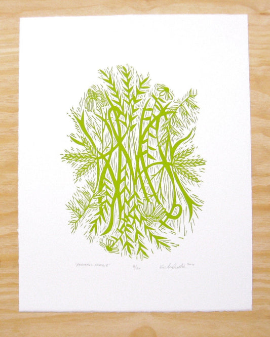 Peaceful Prairie - woodblock print (14x18")