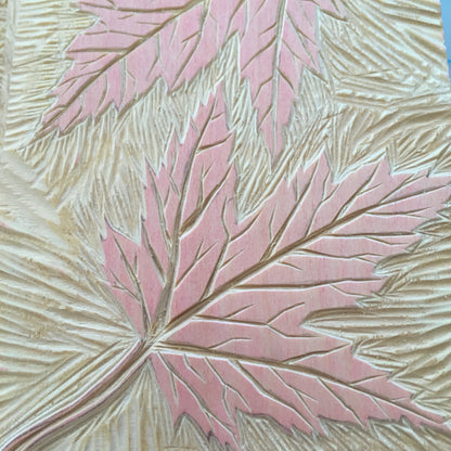 Silver Maple leaves - woodblock print (9x12”)