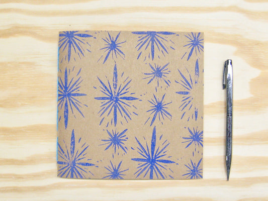 Starburst purple - square sketchbook journal (6x6")
