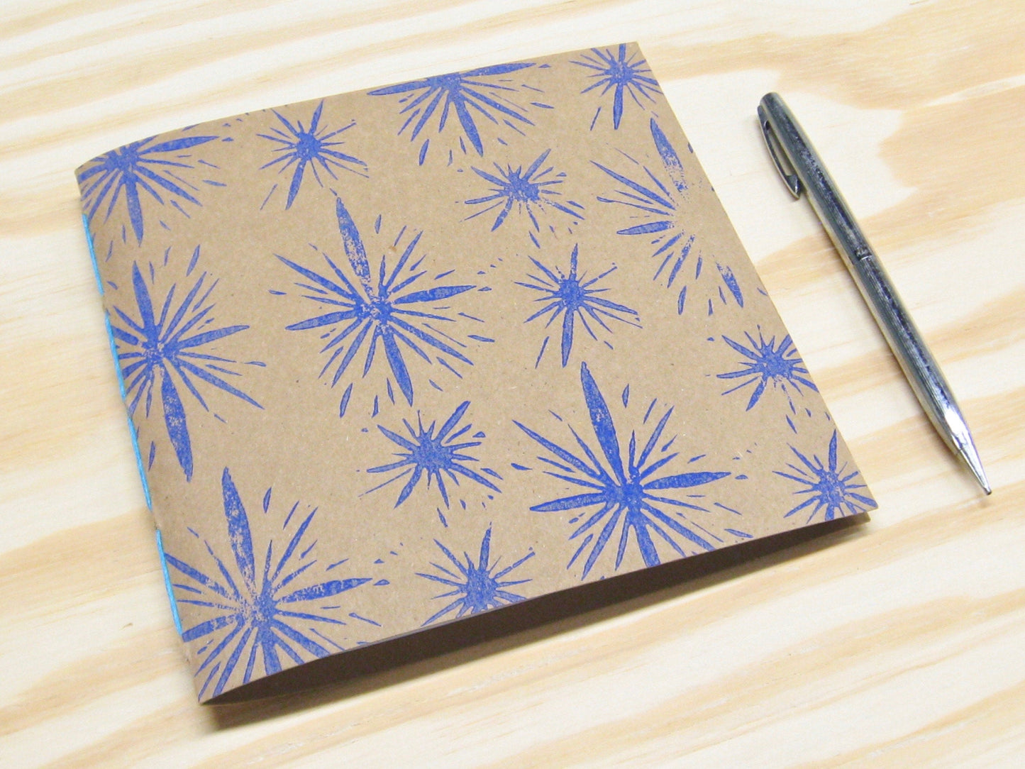 Starburst purple - square sketchbook journal (6x6")