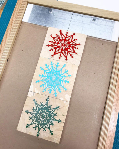 Winter is Here FRAMED - multi-woodblock print (7.5x13")