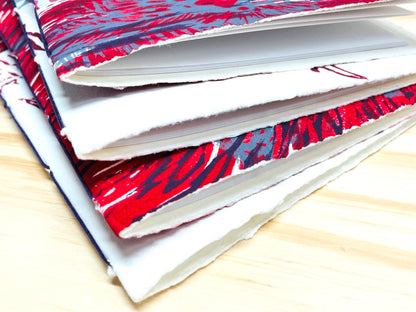 Purple Red - woodblock printed sketchbook journal (6x9")